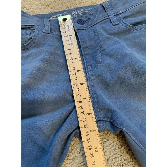 OLD NAVY Womens Jeans Sz 2 Regular Rock Star Mid Rise Skinny Light Blue Stretch - Picture 5 of 11